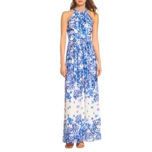 Eliza J Floral Maxi Haltered Dress